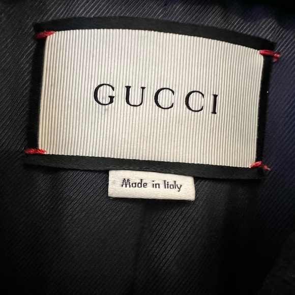 Gucci Dark Navy BlueWool Coat with Back strap - Picture 2 of 14